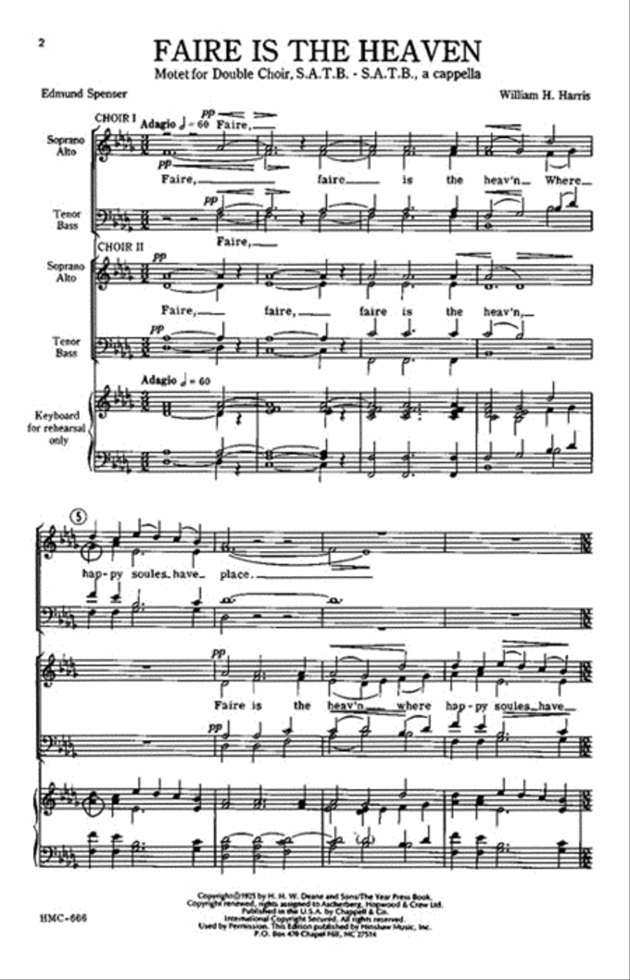 Faire Is The Heaven Choir scores gallery preview page 2