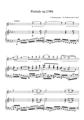 Rachmaninov-Pokhanovski Prelude in E-flat, op.23#6 arranged for violin and piano
