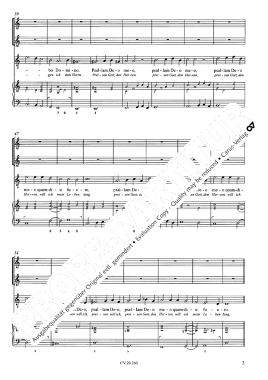 Cantabo Domino in vita mea Tenor Voice scores gallery preview page 4