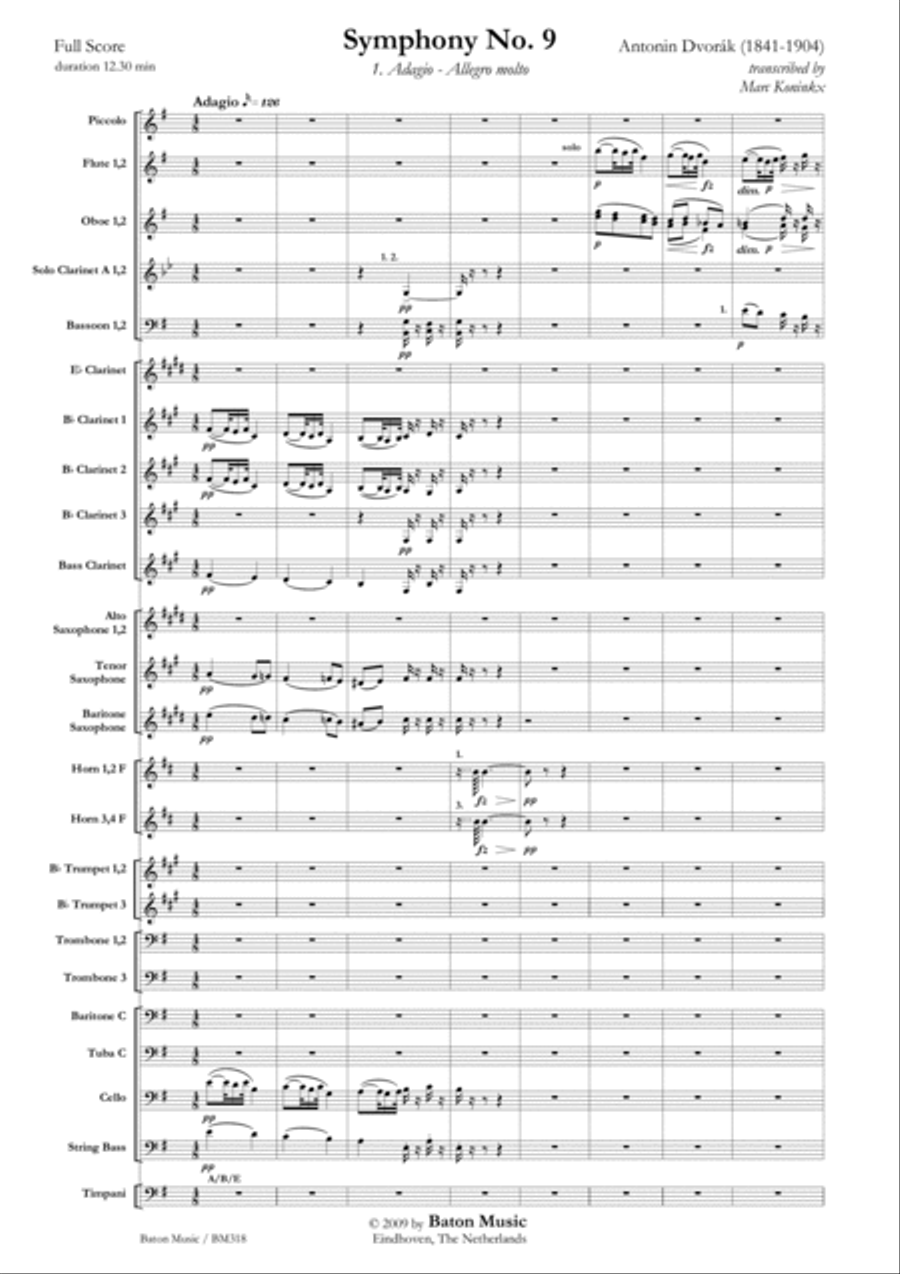 Symphony No. 9 E minor Symphony No. 9 E minor Concert Band scores gallery preview page 2