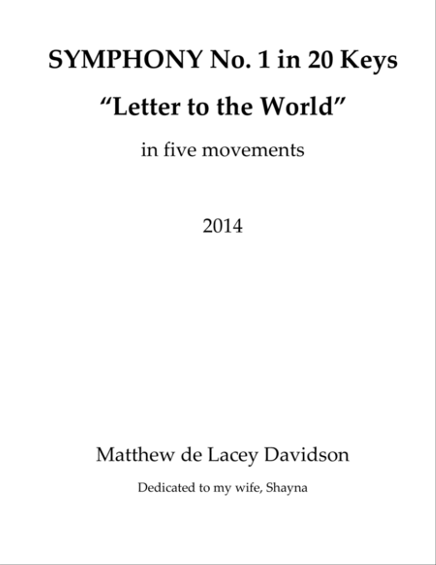 [Davidson] Symphony No. 1 in 20 Keys Full Orchestra scores gallery preview page 3