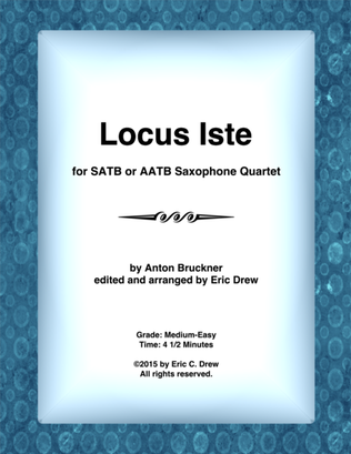 Locus Iste (for Saxophone Quartet)