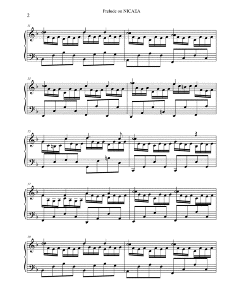 Prelude on NICAEA Piano Solo scores gallery preview page 2