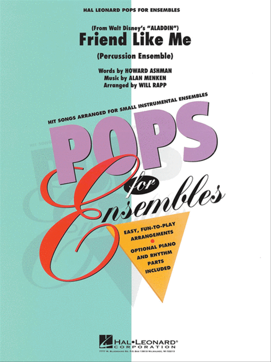 Friend Like Me Percussion Ensemble scores gallery preview page 1