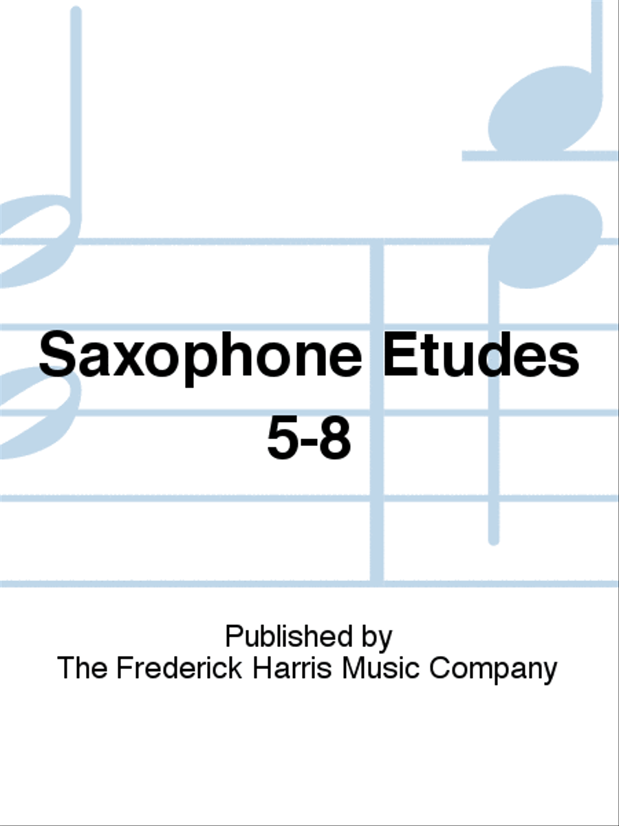 Saxophone Etudes 5–8 Saxophone Solo scores gallery preview page 1