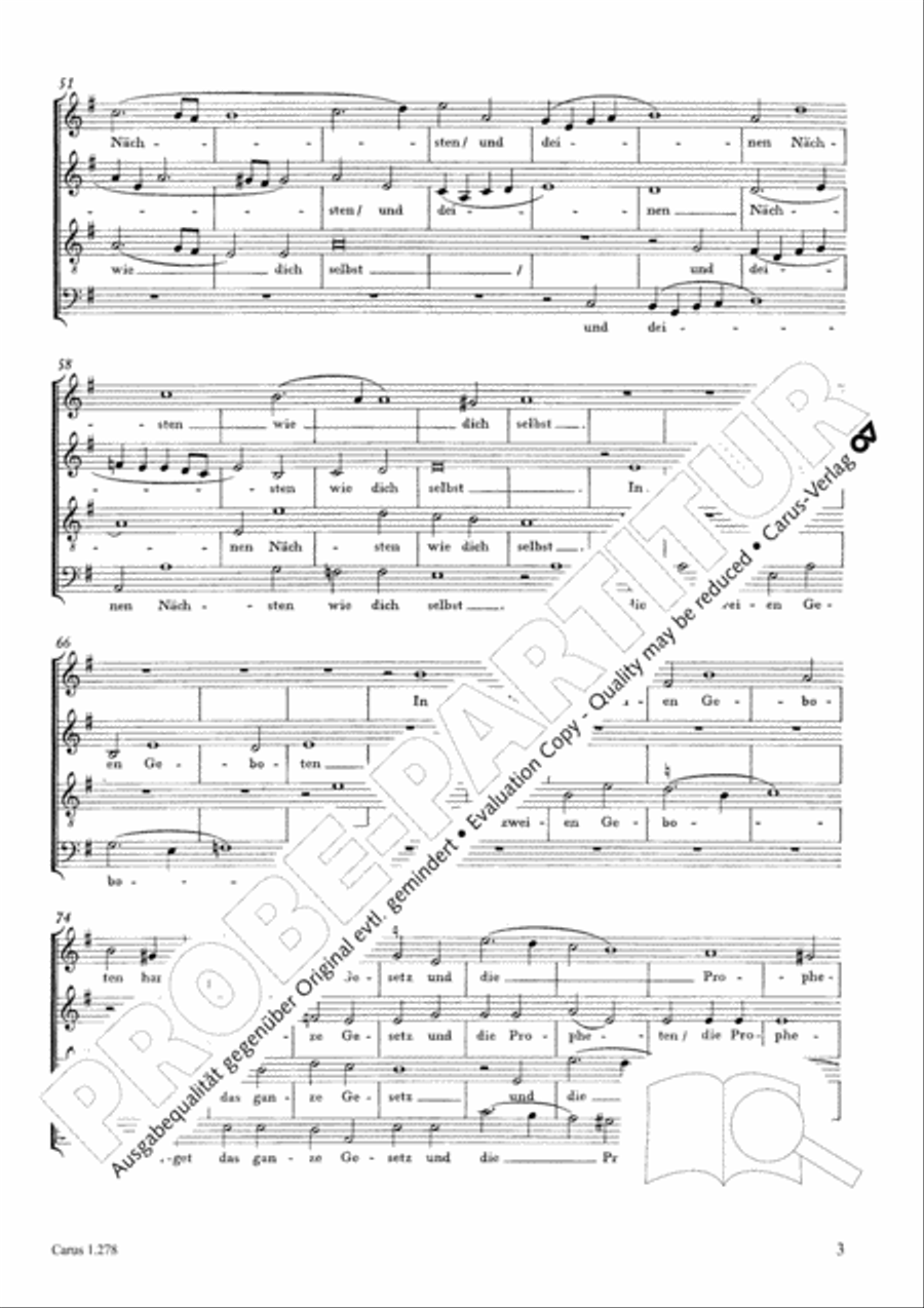 Du sollst lieben Gott, deinen Herren, von ganzem Herzen 4-Part scores gallery preview page 4