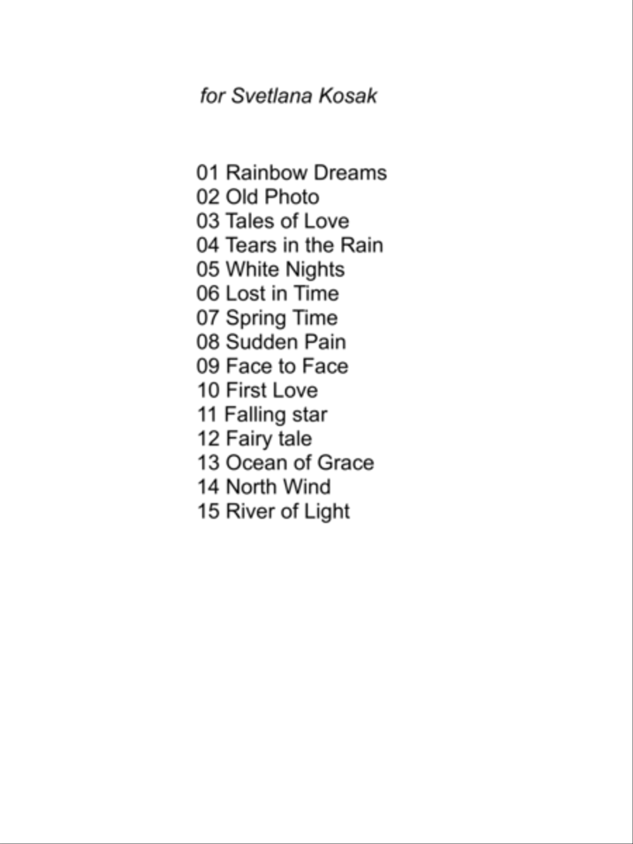 Boris Kosak - ALL THE COLORS OF LOVE - full album score Piano Solo scores gallery preview page 2