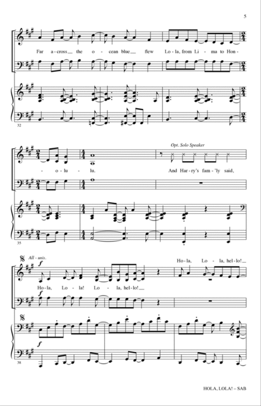 Hola, Lola! 3-Part scores gallery preview page 4