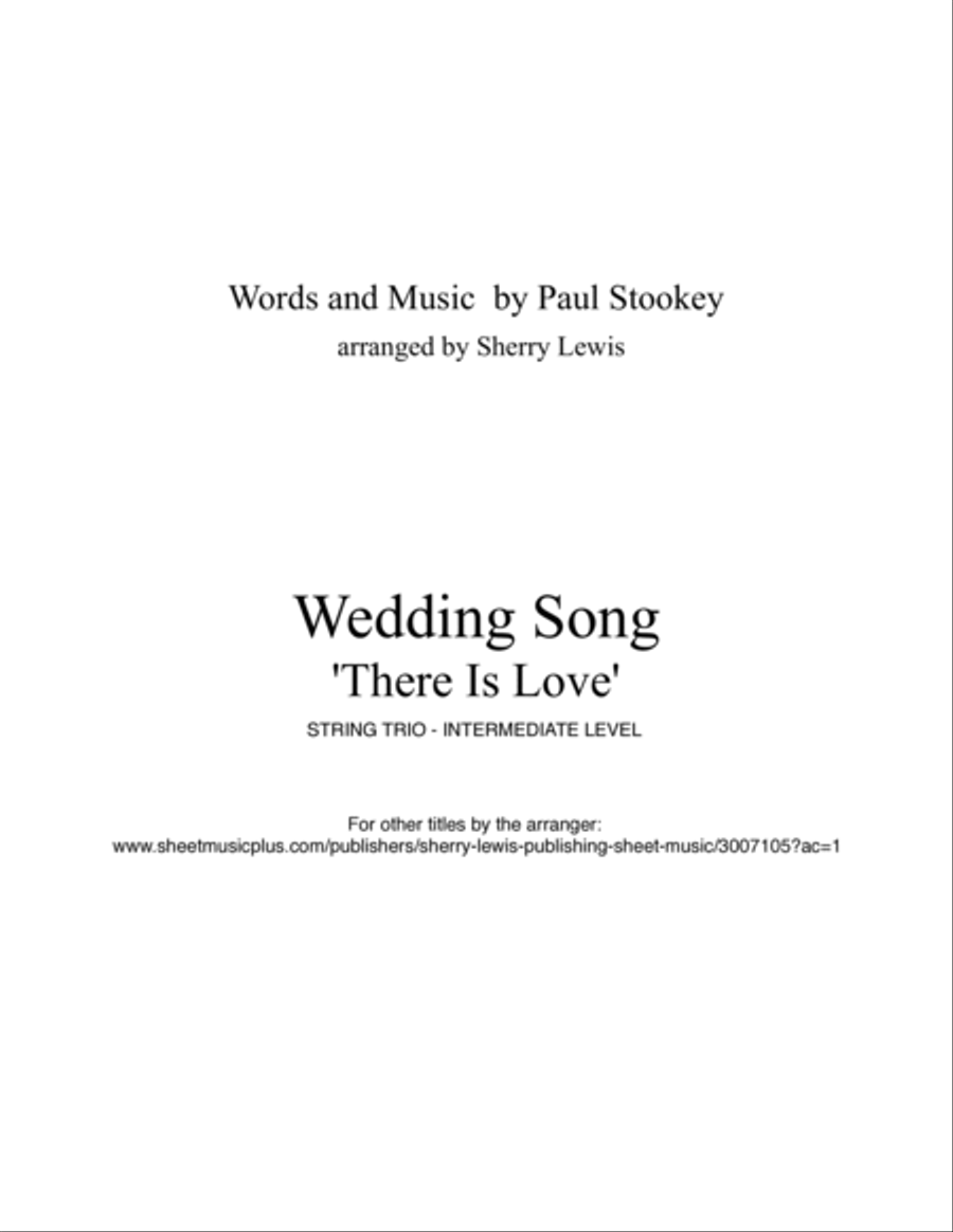 Wedding Song (There Is Love) String Trio scores gallery preview page 2