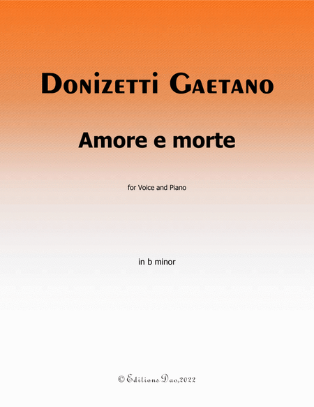 Amore e morte, by Donizetti, in b minor