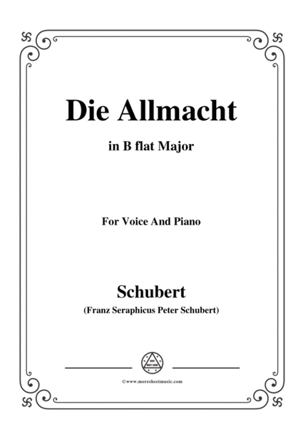 Schubert-Die Allmacht,Op.79 No.2,in B flat Major,for Voice&Piano image number null