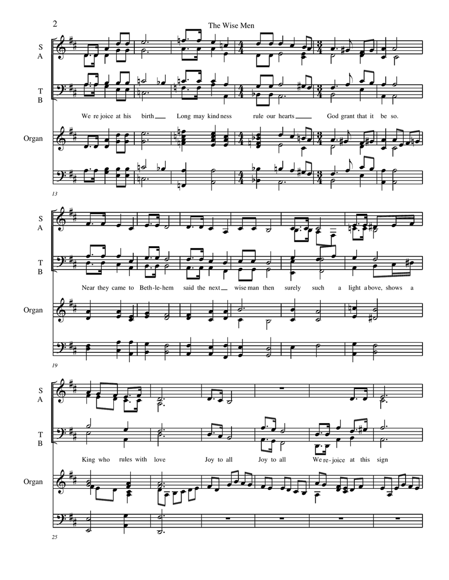 The Wise Men The Wise Men 4-Part scores gallery preview page 2