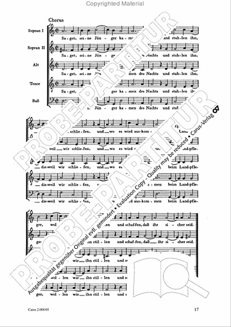 Auferstehungs-Historie SSAATB scores gallery preview page 18