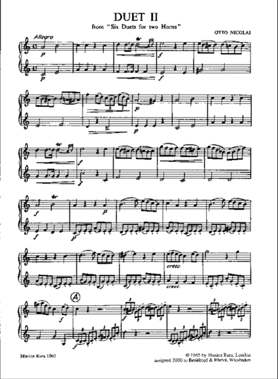 Duets Nos. 1–3 Horn scores gallery preview page 2