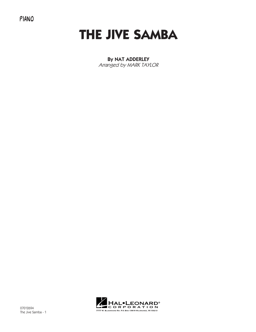 The Jive Samba - Piano Jazz Ensemble scores gallery preview page 1