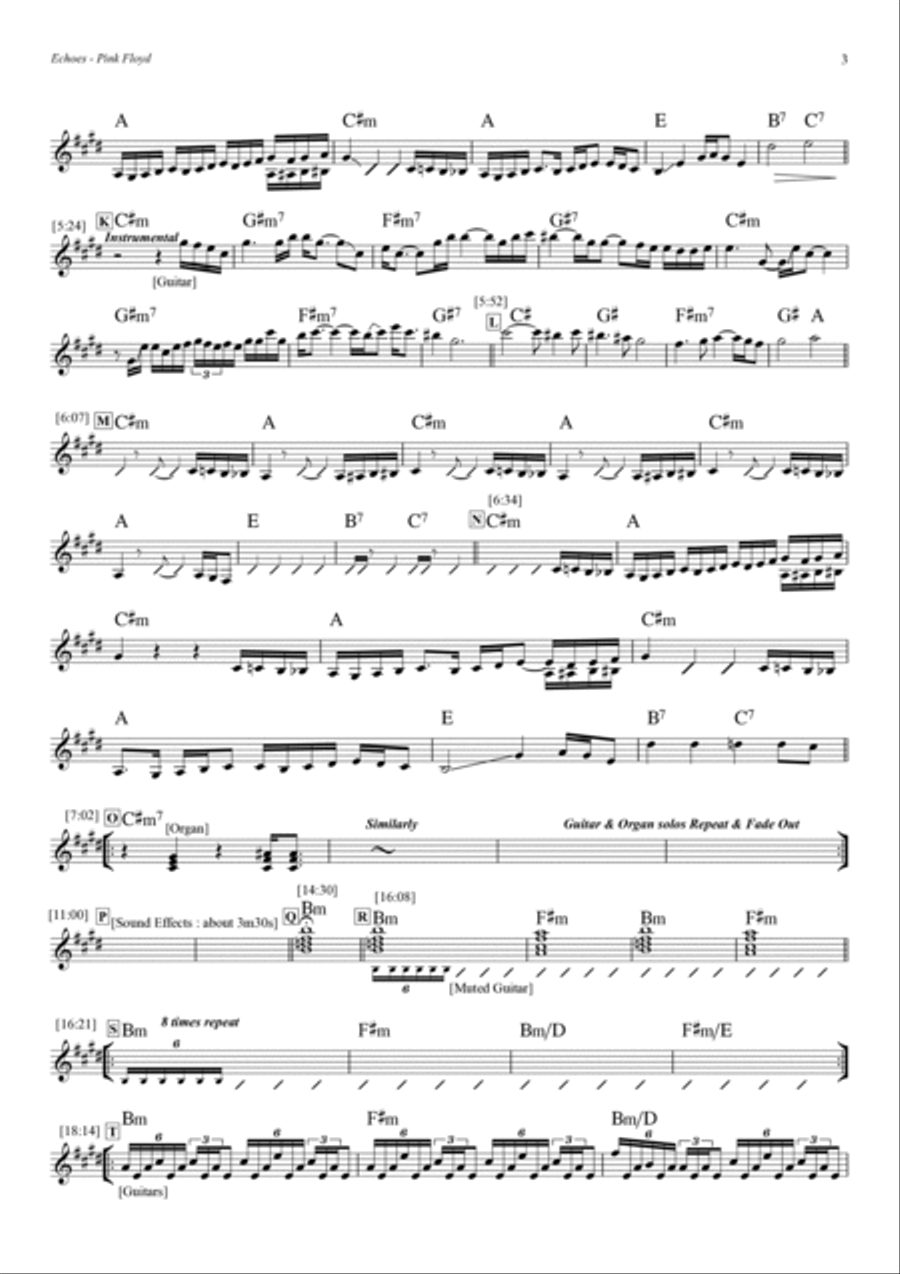 Echoes Piano Solo scores gallery preview page 3