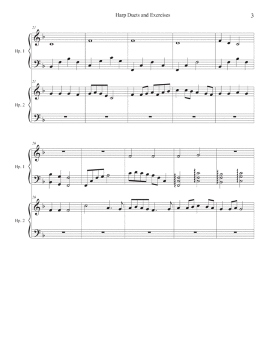 Simple Gifts (Harp Duet) Harp scores gallery preview page 3