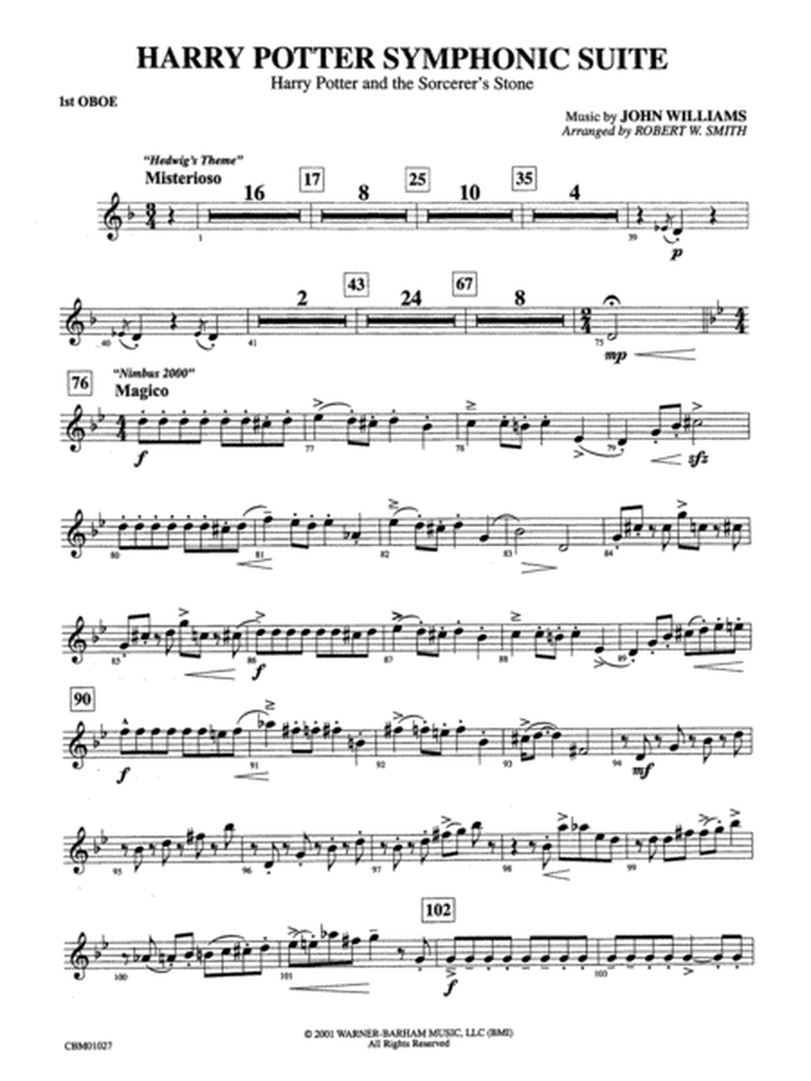 Harry Potter Symphonic Suite: Oboe