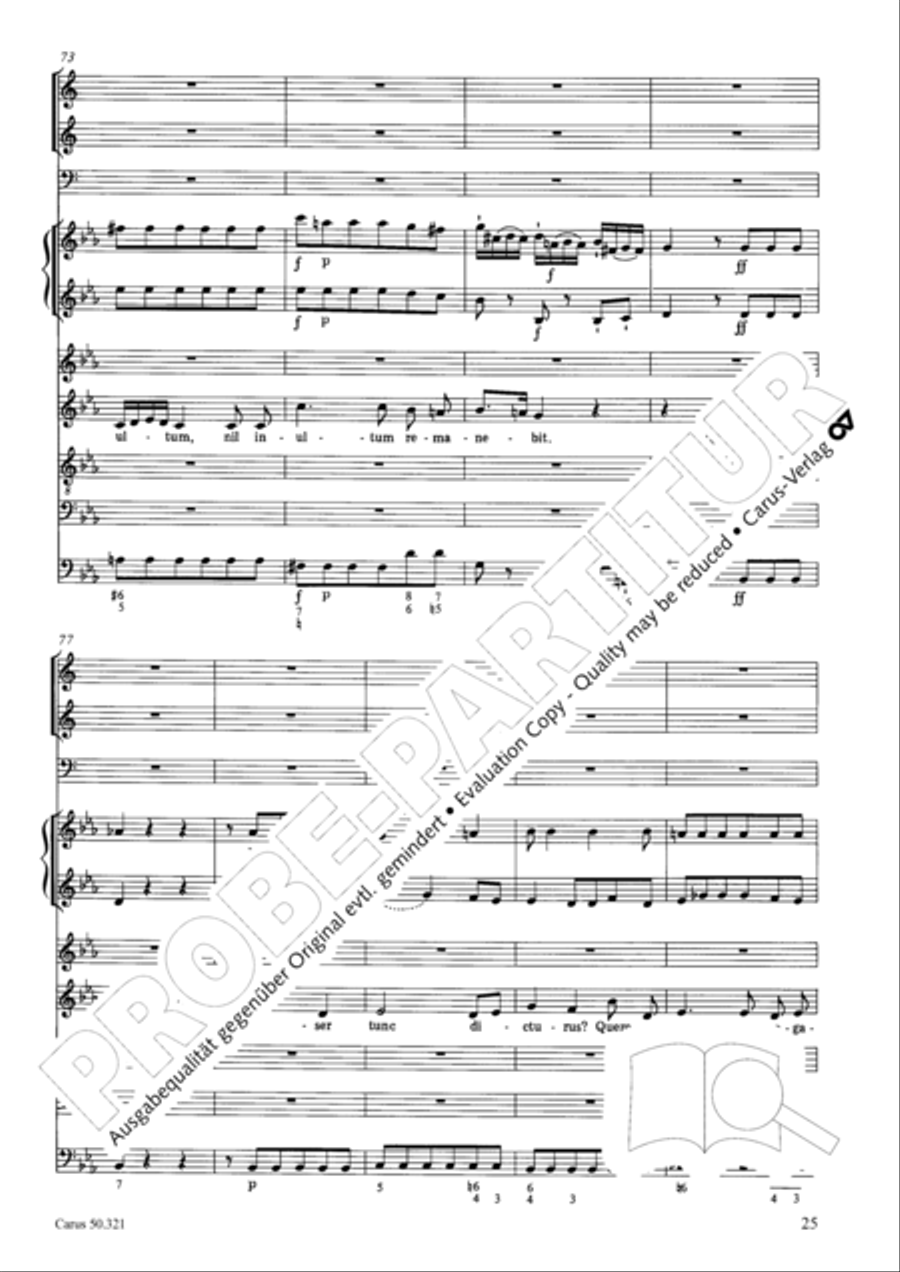 Requiem in C minor 4-Part scores gallery preview page 31