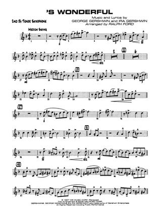 'S Wonderful: 2nd B-flat Tenor Saxophone