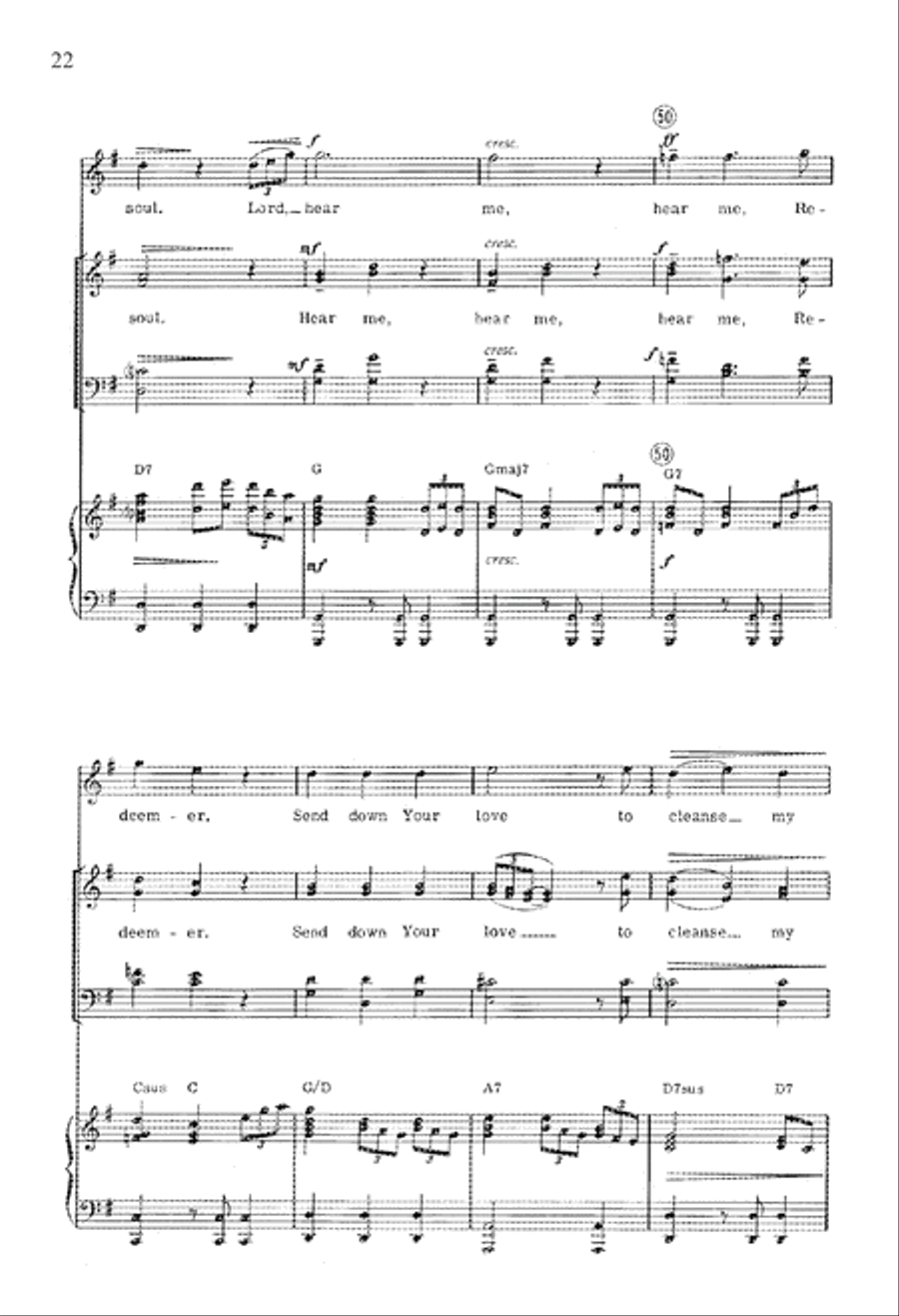 Three Gospel Choruses Divisi scores gallery preview page 41