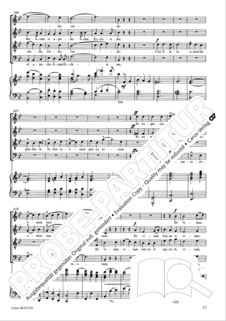 Mass in D Major (Missa in D) 4-Part scores gallery preview page 38