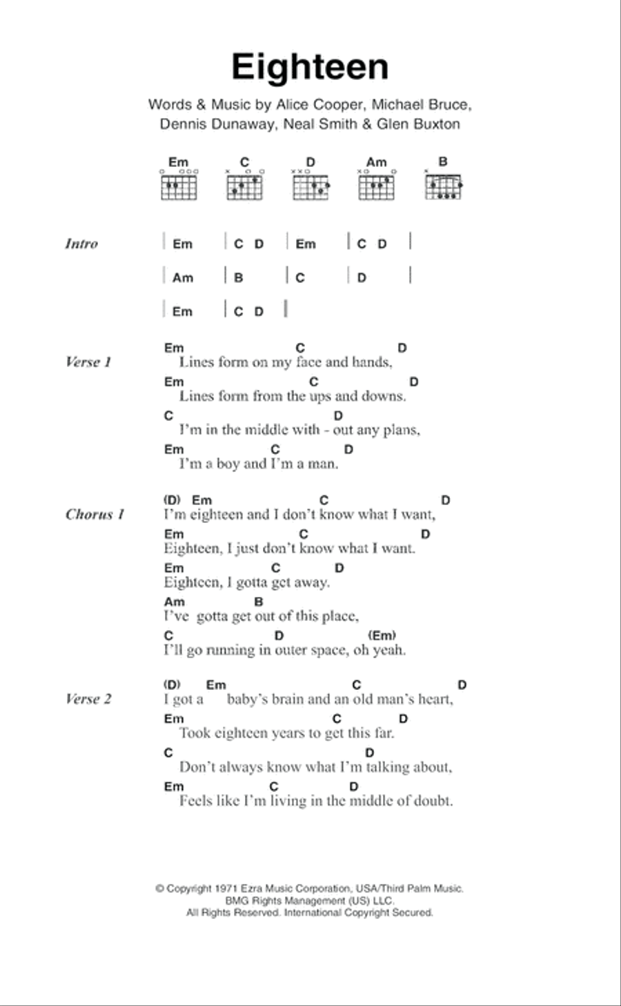 Eighteen Guitar scores gallery preview page 1