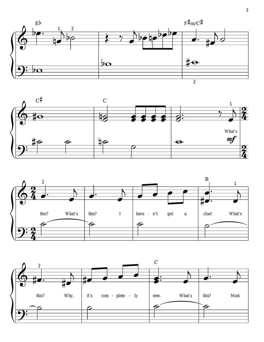 Finale/Reprise (from The Nightmare Before Christmas) Easy Piano scores gallery preview page 3