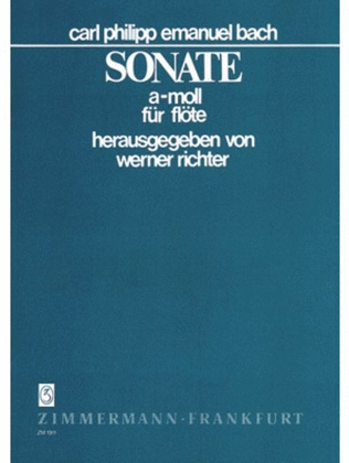 Book cover for Sonata A minor Wq 132