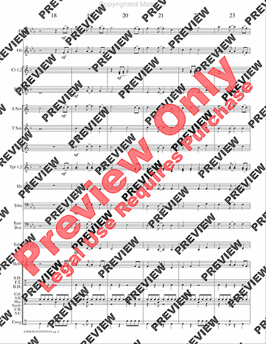 A Holiday Festival A Holiday Festival Concert Band scores gallery preview page 7