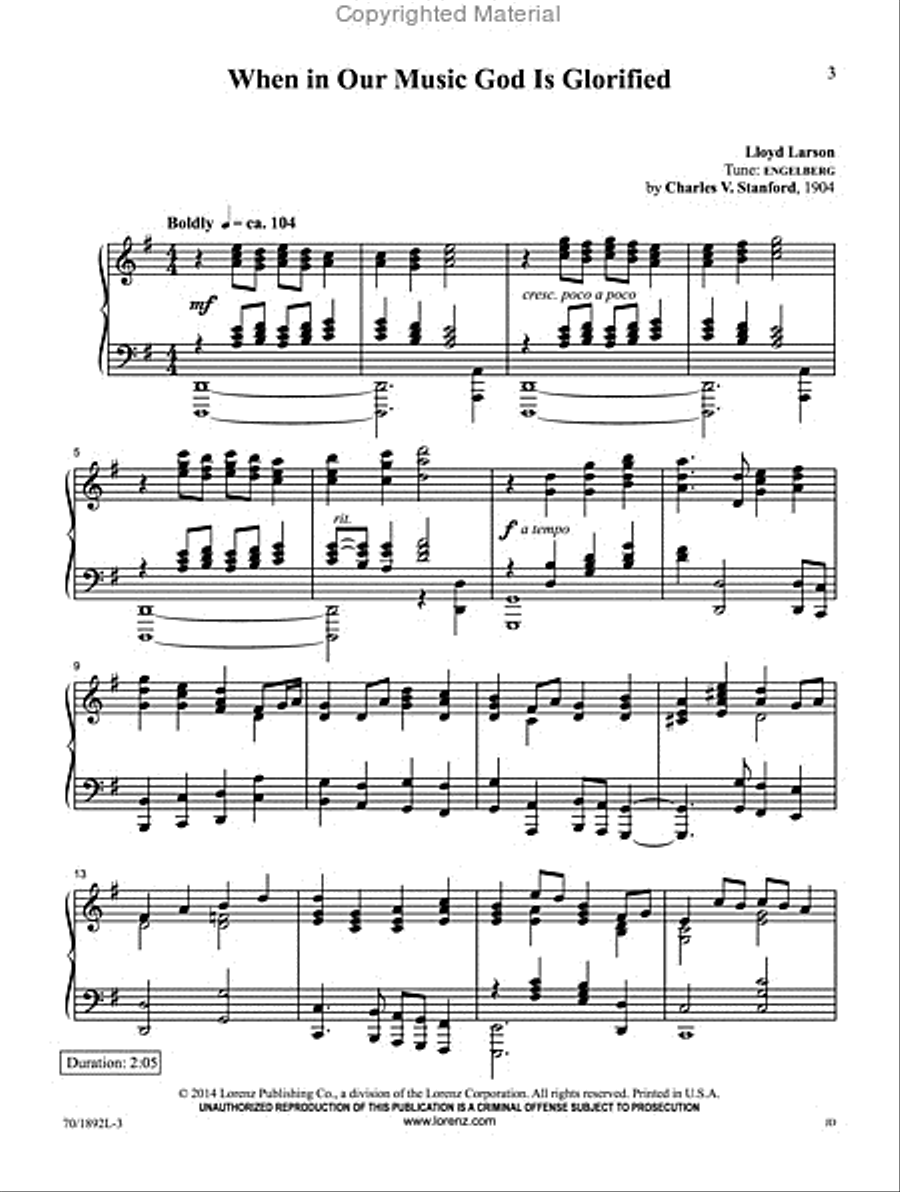 Hymn Tunes Great and Small Piano Solo scores gallery preview page 2