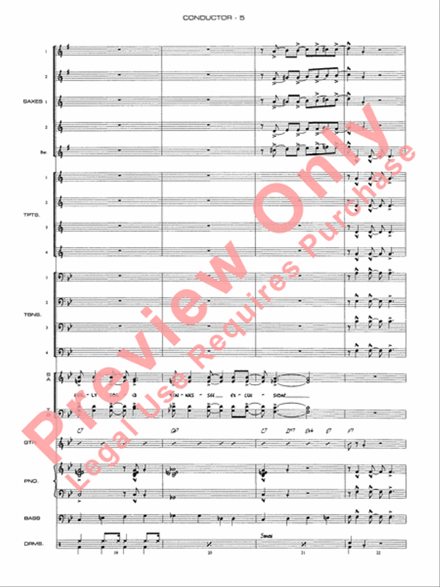 Chattanooga Choo Choo Jazz Ensemble scores gallery preview page 8
