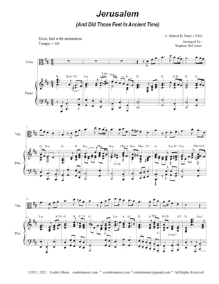 Jerusalem (Viola solo and Piano)