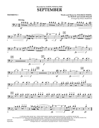 September (arr. Paul Murtha) - Trombone 1