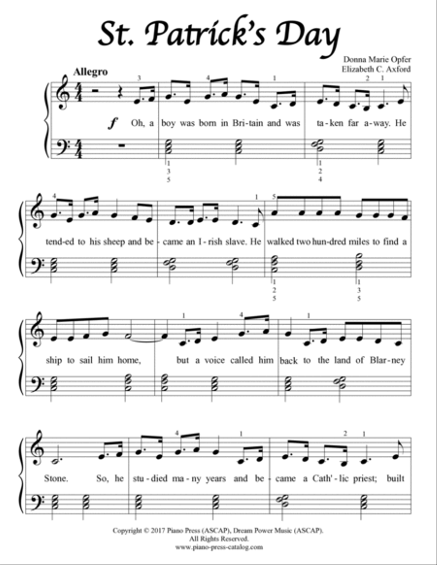 St. Patrick's Day Piano Method scores gallery preview page 2