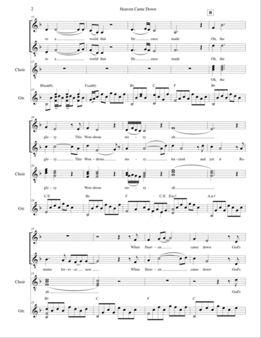 When Heaven Came Down When Heaven Came Down Choir scores gallery preview page 3