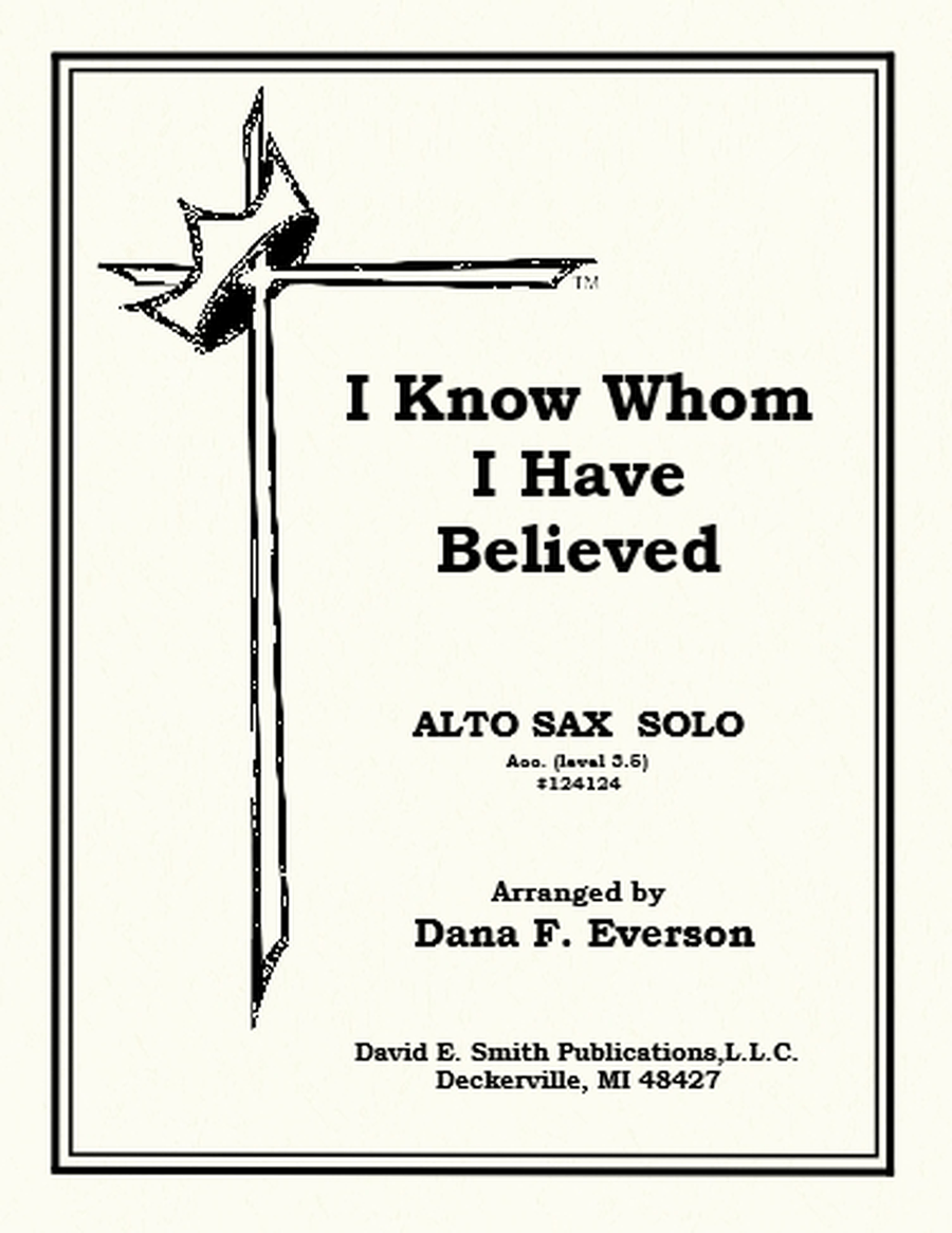 I Know Whom I Have Believed