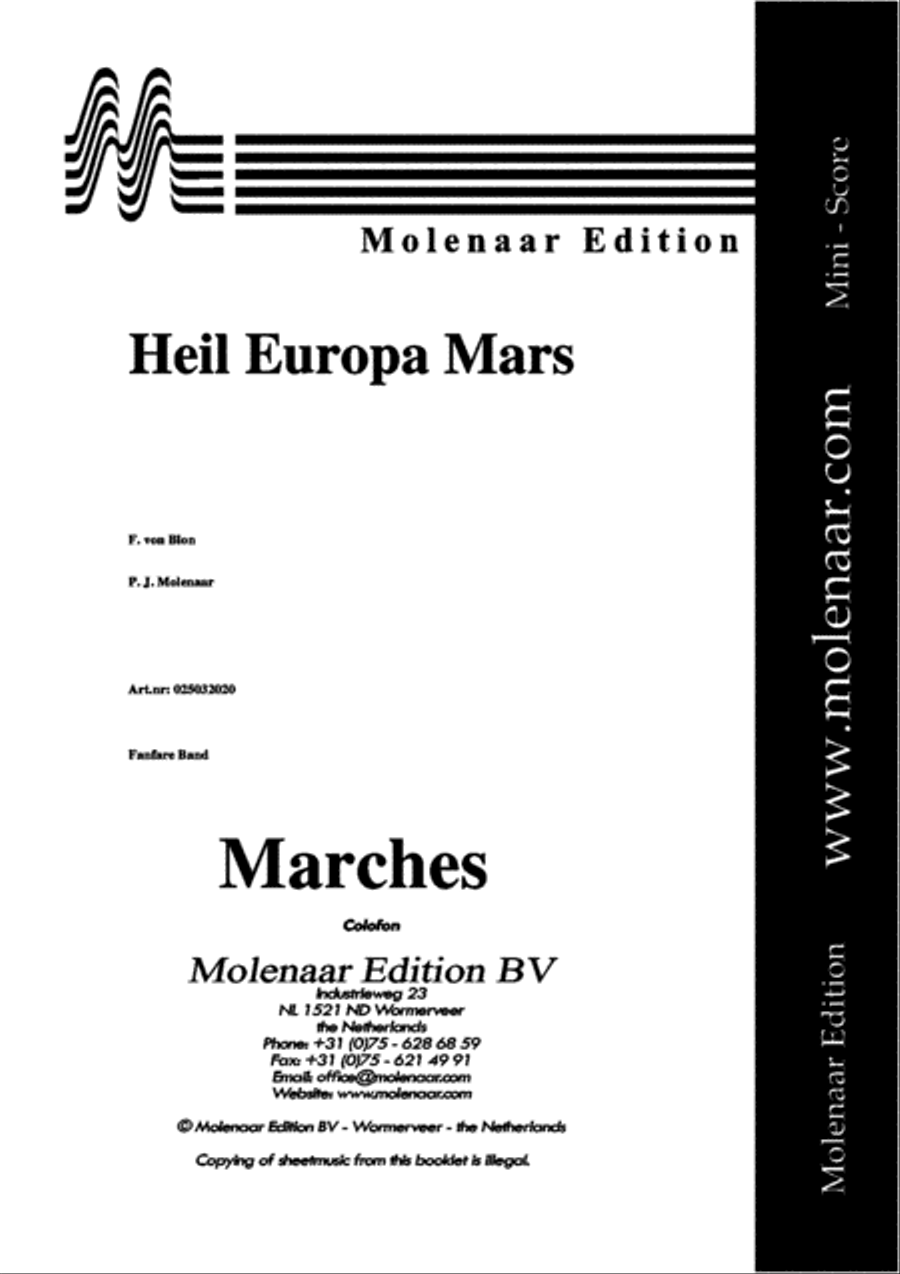 Heil Europa Mars Fanfare Band scores gallery preview page 2
