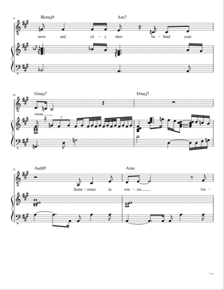 Sometimes In Winter Voice scores gallery preview page 3