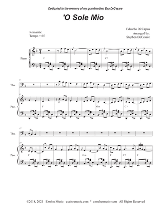 O Sole Mio (Trombone solo and Piano)