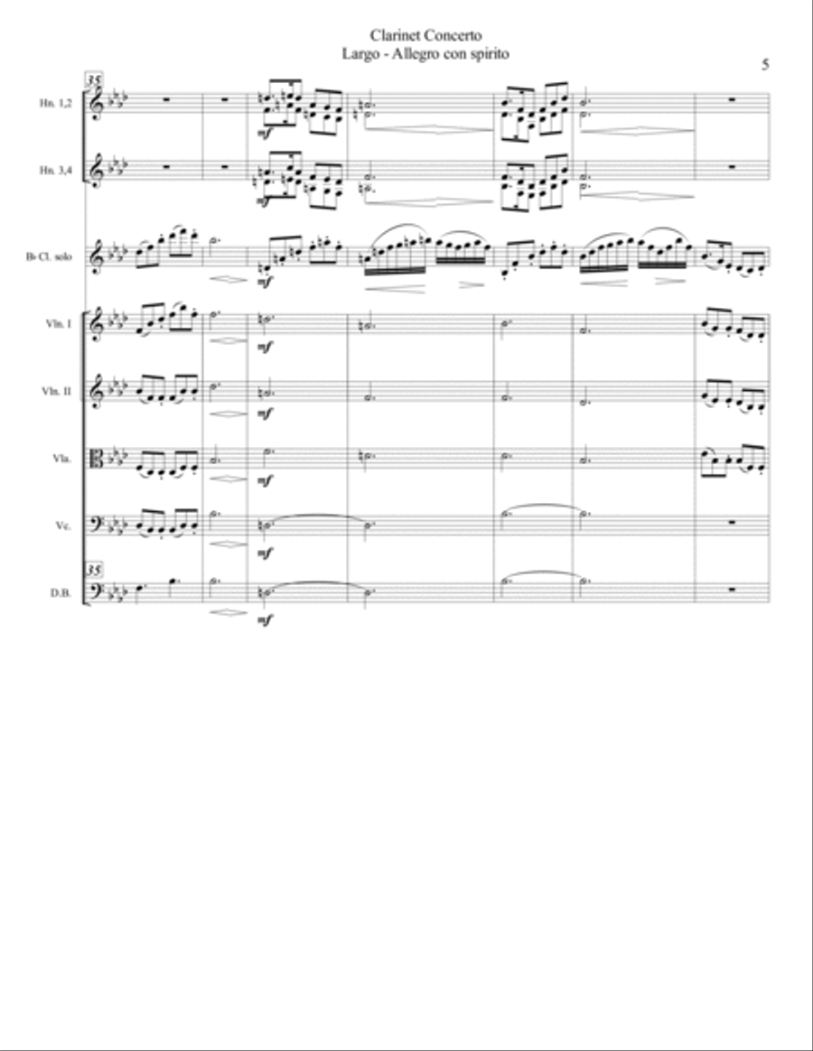 Concerto For Clarinet And Chamber Orchestra (score only) Chamber Orchestra scores gallery preview page 6
