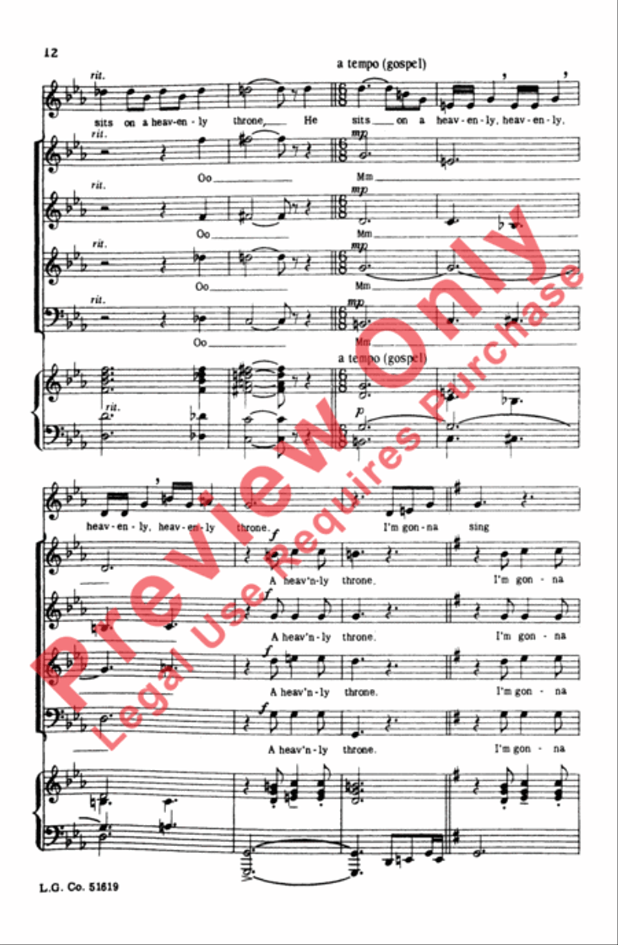 Obey the Spirit of the Lord 4-Part scores gallery preview page 12