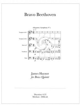 Book cover for Bravo Beethoven for Brass Quintet