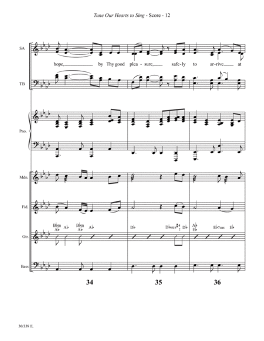 Tune Our Hearts to Sing - Instrumental Ensemble Score and Parts Choir scores gallery preview page 15