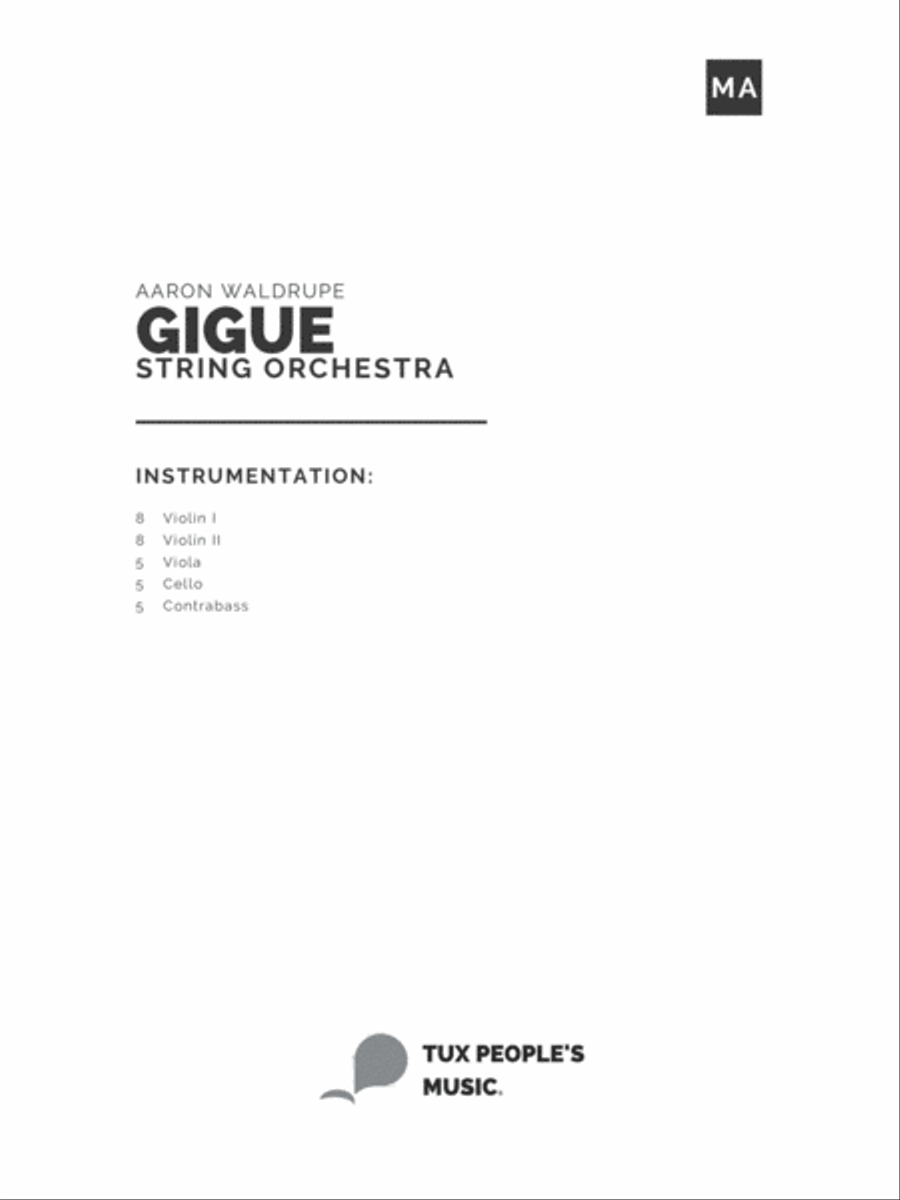 Gigue Gigue String Orchestra scores gallery preview page 2