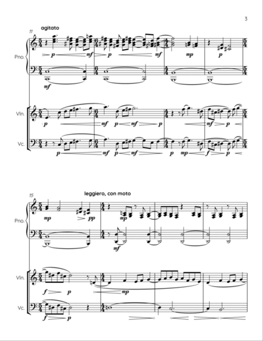Escales Piano Trio scores gallery preview page 3