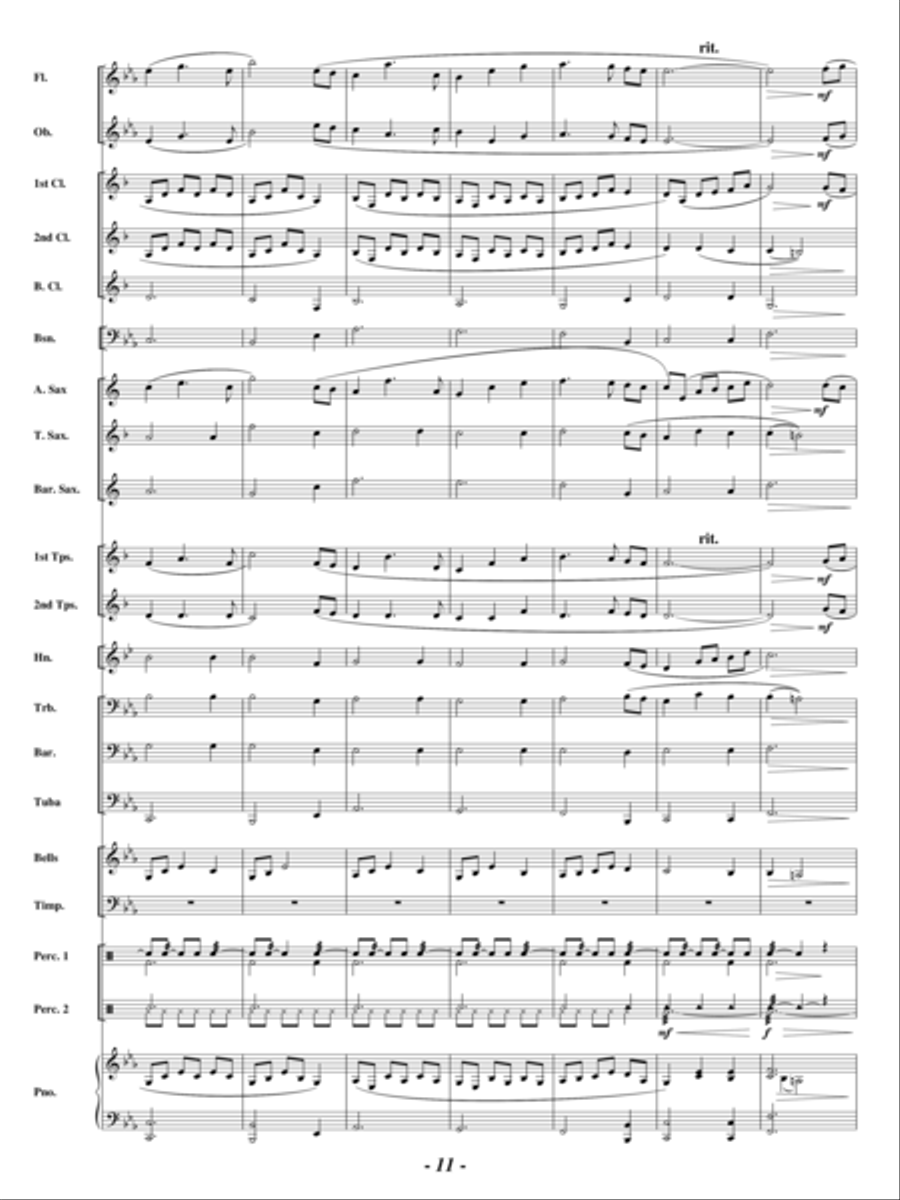 Shades of Gold Shades of Gold Concert Band scores gallery preview page 10
