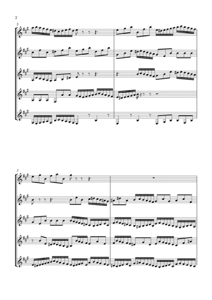 Brandenburg Concerto No.3, 2nd & 3rd movements - clarinet quintet image number null