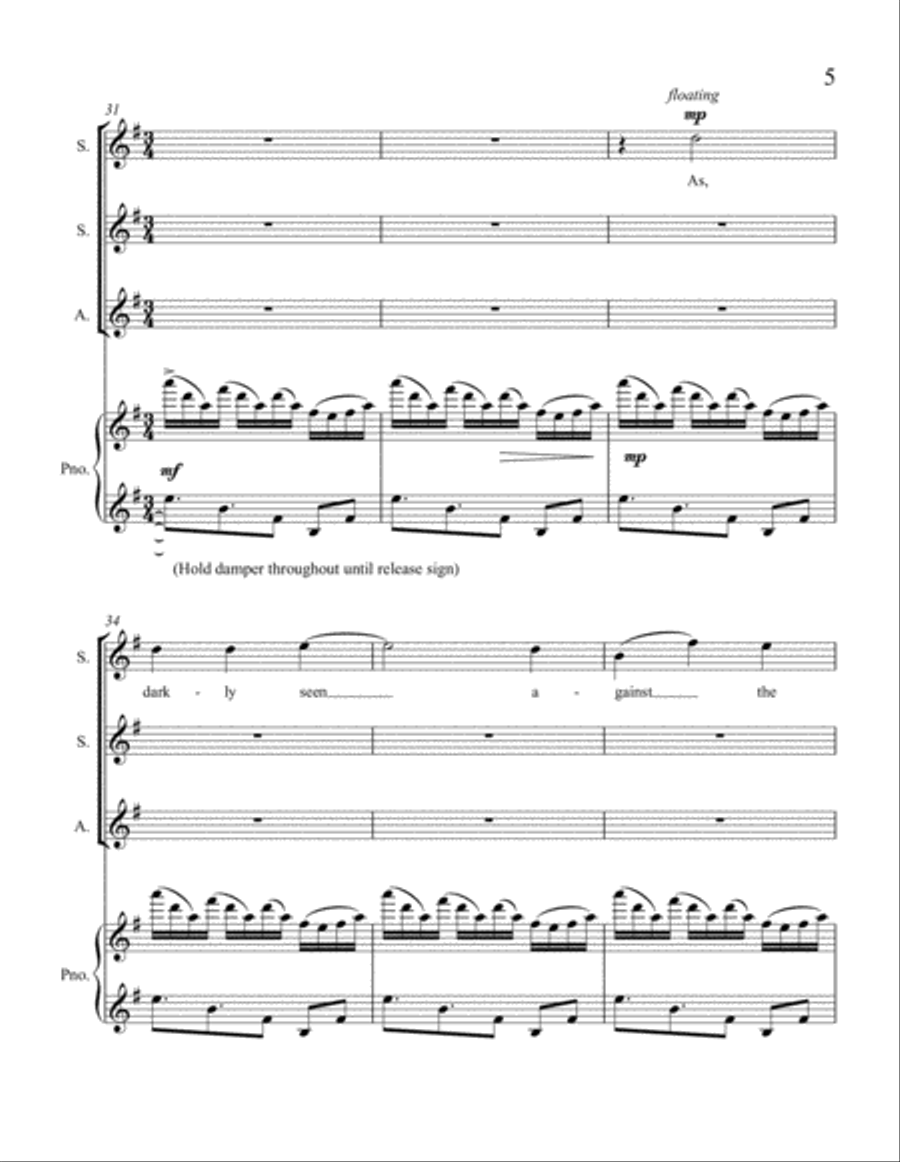 Lone Wandering SSA scores gallery preview page 5