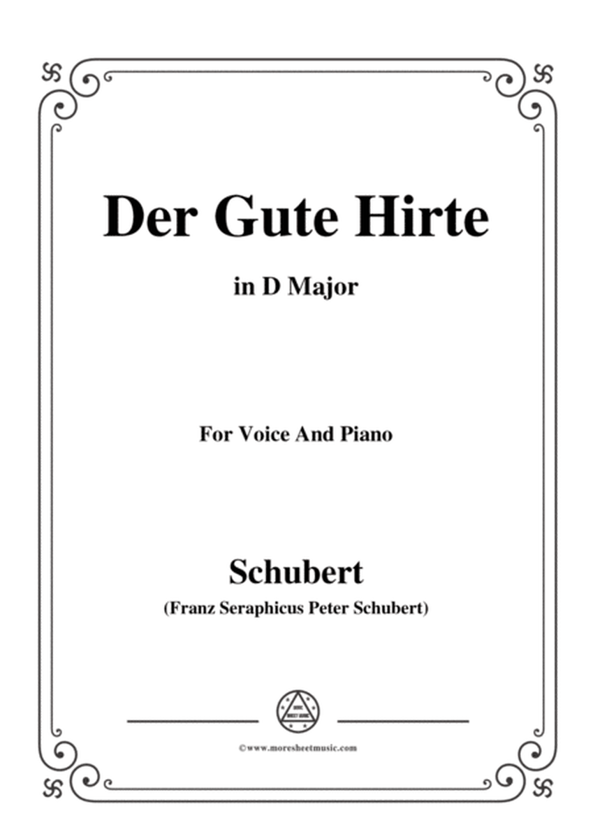 Schubert-Der Gute Hirte,in D Major,for Voice&Piano image number null